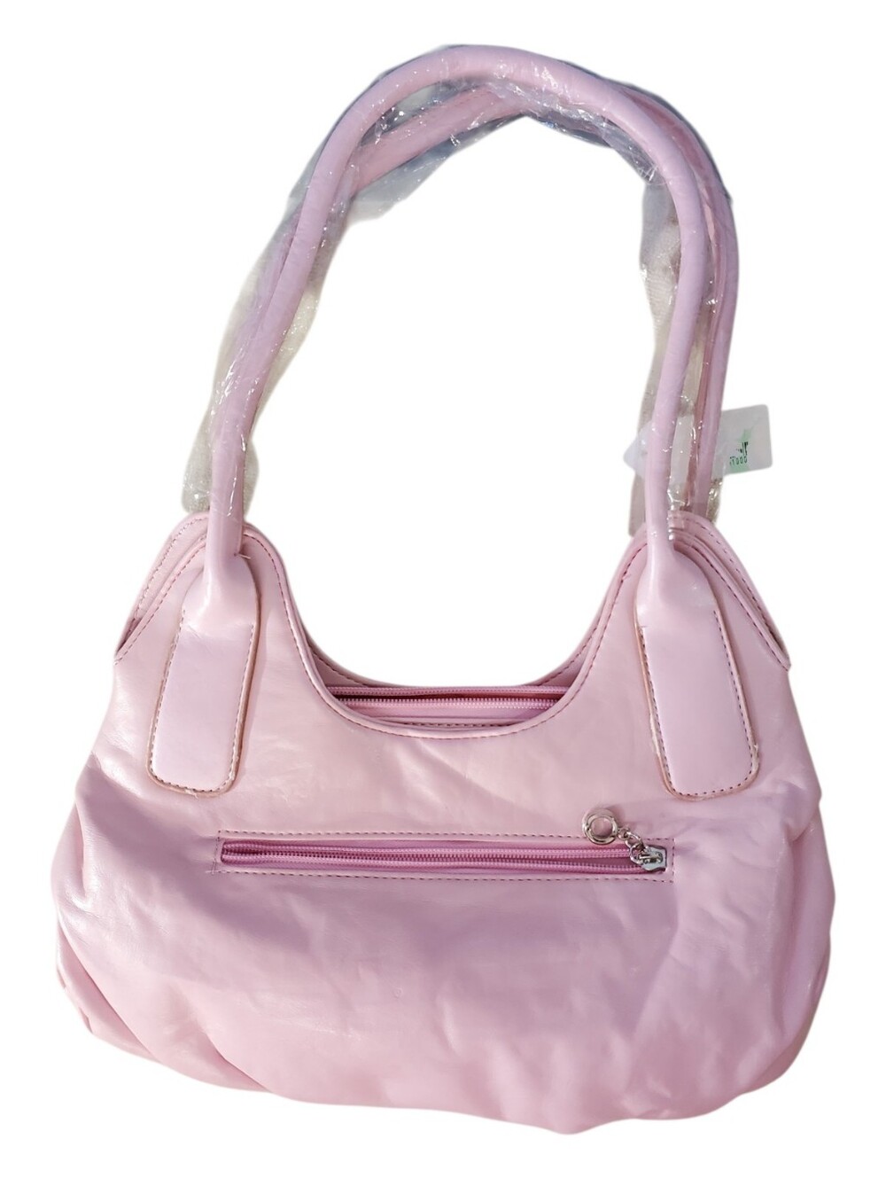 Pink Shoulder Bag for Women - Classic Soft Vinyl Tote